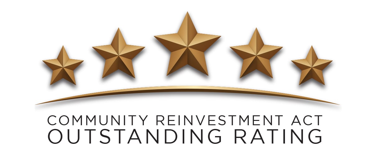 Community Reinvestment Act Outstanding Rating five-star seal