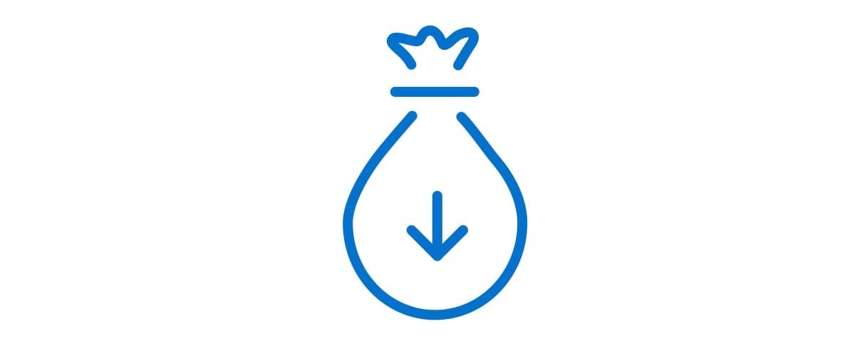 Illustration of a money bag with a dollar sign